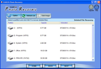 Easeus Photo Recovery screenshot