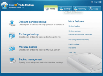 EaseUS Todo Backup Advanced Server screenshot 2