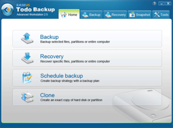 EASEUS Todo Backup Advanced Workstation screenshot