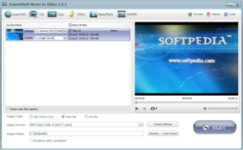 EasiestSoft Movie to Video screenshot