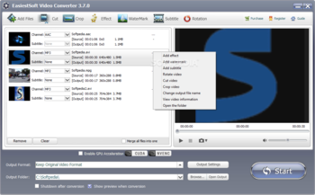 EasiestSoft Video Converter screenshot