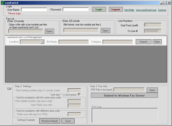 EasiFax screenshot