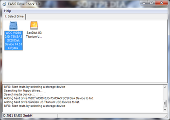 EASIS Drive Check screenshot