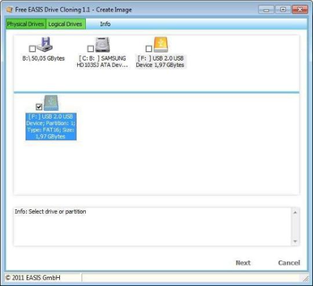 EASIS Drive Cloning screenshot