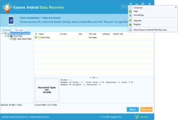 Eassos Android Data Recovery screenshot