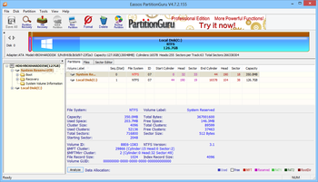 Eassos PartitionGuru screenshot