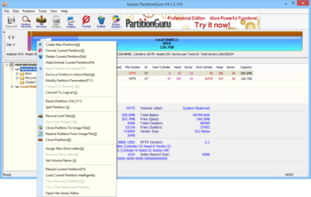 Eassos PartitionGuru screenshot 2