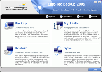 East-Tec Backup 2009 screenshot