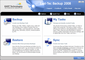 East-Tec Backup 2009 screenshot 2