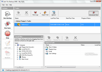 East-Tec Backup 2009 screenshot 6