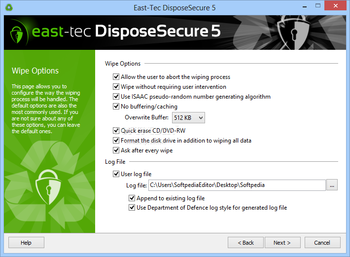 East-Tec DisposeSecure screenshot 4