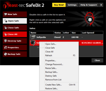 east-tec SafeBit screenshot 2