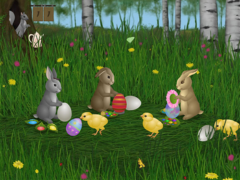 Easter Bunnies Screensaver screenshot 2