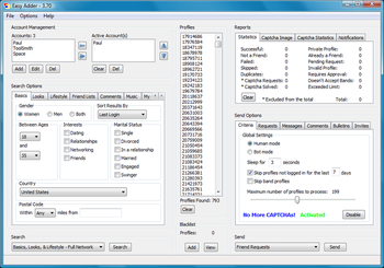 Easy Adder - Myspace Friend Adder screenshot