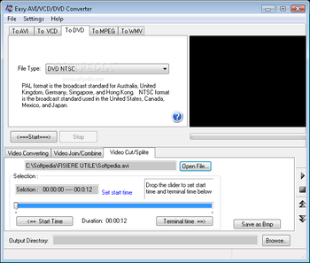 Easy AVI / VCD / DVD / MPEG Converter screenshot 2