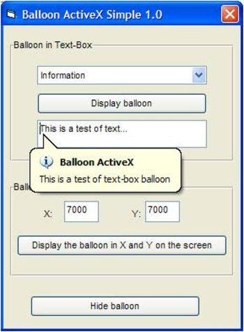 Easy Balloon ActiveX (OCX) screenshot 2