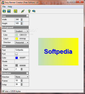 Easy Banner Creator Free Edition screenshot