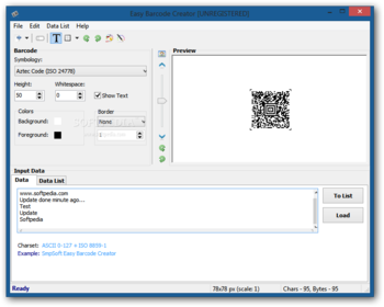 Easy Barcode Creator screenshot