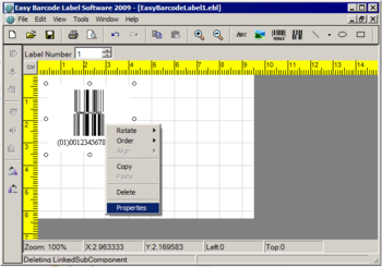 Easy Barcode Label Printing Software screenshot