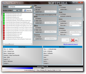 Easy Change MP3 Tags By Folder screenshot