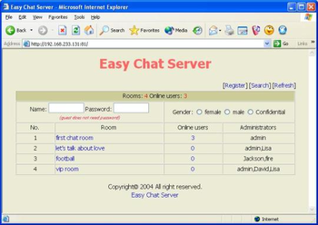 Easy Chat Server screenshot
