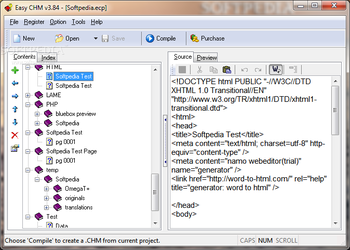 Easy CHM screenshot