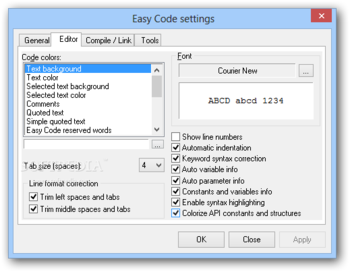 Easy Code for GoAsm screenshot 8