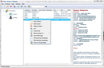 Easy Contacts Manager screenshot