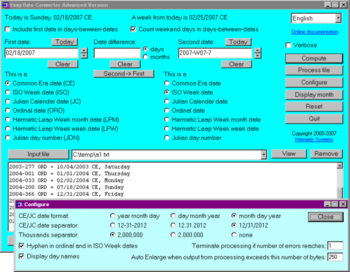 Easy Date Converter Advanced Version screenshot