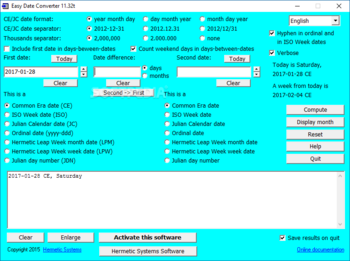 Easy Date Converter screenshot