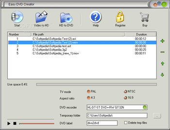 Easy DVD Creator screenshot