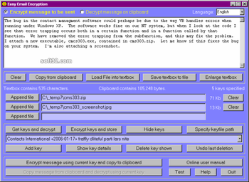 Easy Email Encryption screenshot