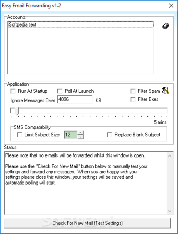 Easy Email Forwarding (formerly GetMail) screenshot