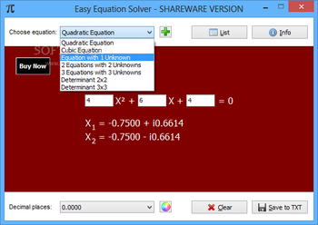 Easy Equation Solver screenshot