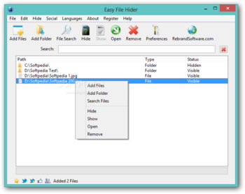 Easy File Hider screenshot