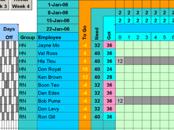 Easy Hour Assignments with Excel screenshot 2