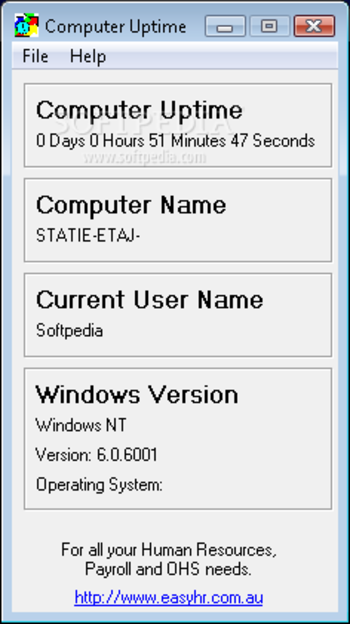 Easy HR Uptime screenshot