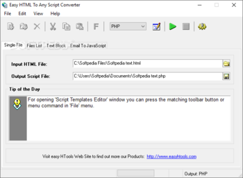 Easy HTML To Any Script Converter screenshot