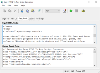 Easy HTML To Any Script Converter screenshot 4