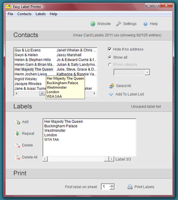 Easy Label Printer screenshot