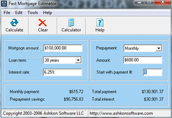 Easy Mortgage Calculator screenshot
