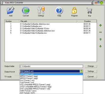 Easy MOV Converter screenshot 2