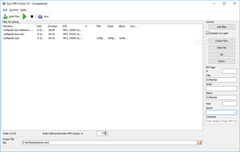 Easy MP3 Joiner screenshot