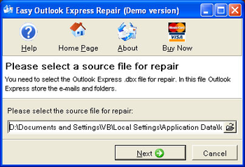 Easy Outlook Express Repair screenshot