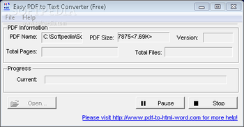 Easy PDF to Text Converter screenshot