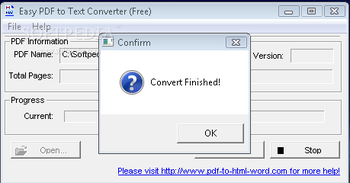 Easy PDF to Text Converter screenshot 2