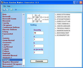 Easy Random Number Generator screenshot