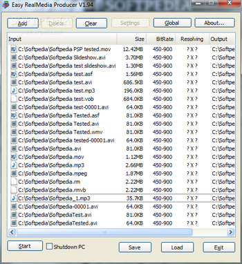 Easy RealMedia Producer screenshot