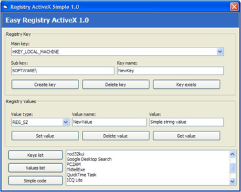 Easy Registry ActiveX (OCX) screenshot 2