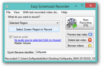 Easy Screencast Recorder Portable screenshot